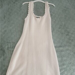 Elegant Cream Sleeveless Dress